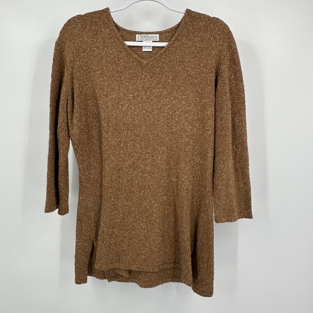Diane von Furstenberg Womens Old Money Silk Blend Sweater Size S Quiet Luxury